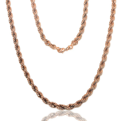 Oxidized Copper Rope Chain