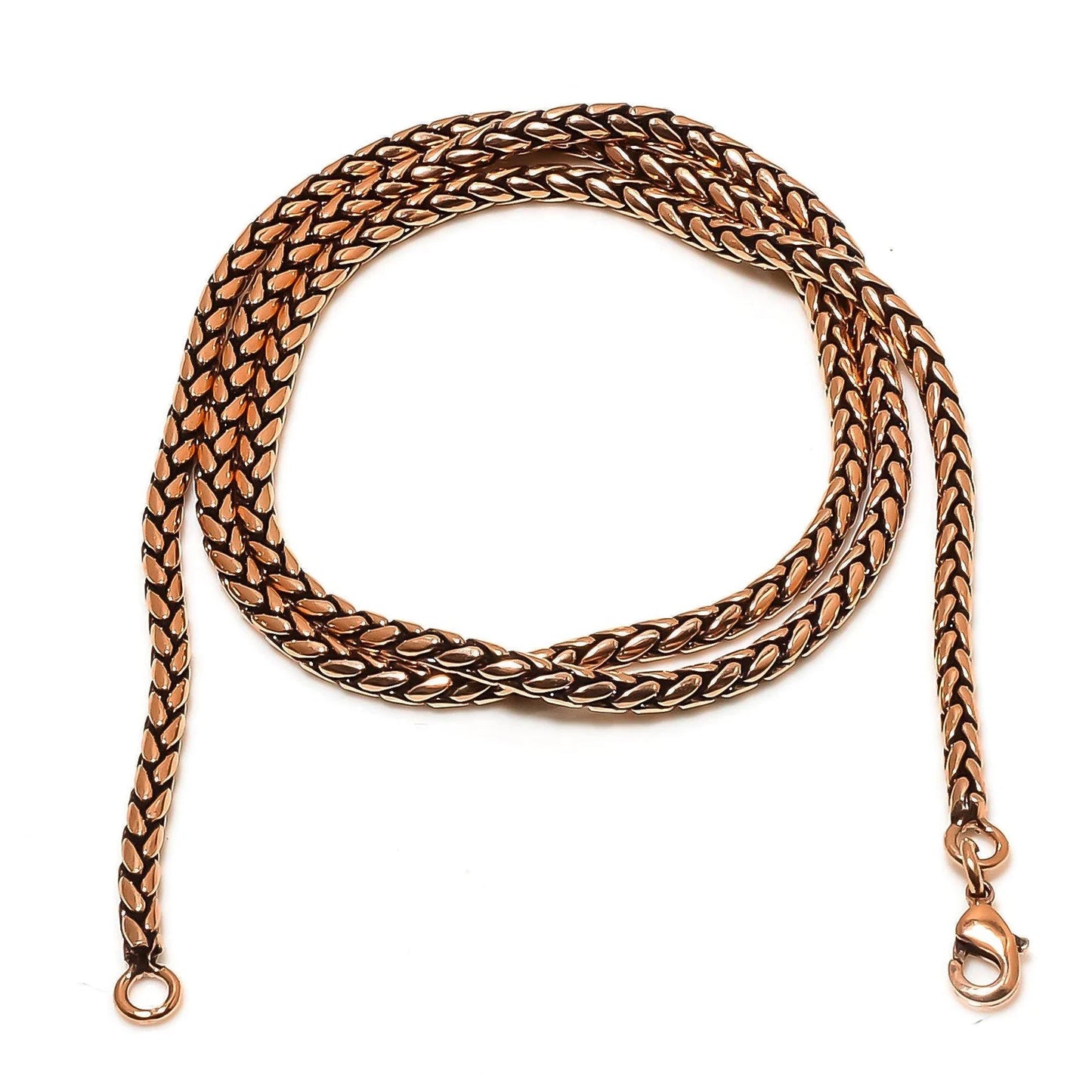 Copper Wheat Chain Necklace