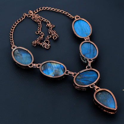 Rough Labradorite Gemstone Necklace