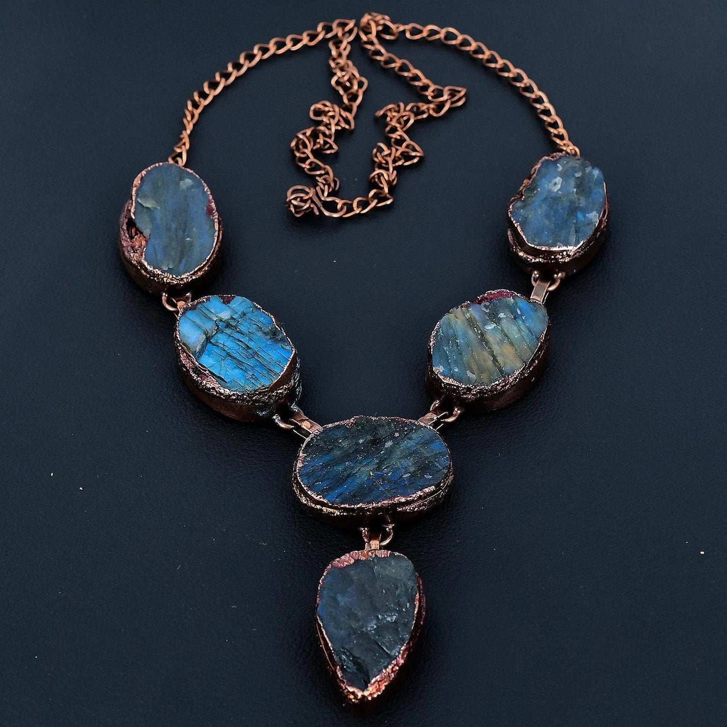 Rough Labradorite Gemstone Necklace