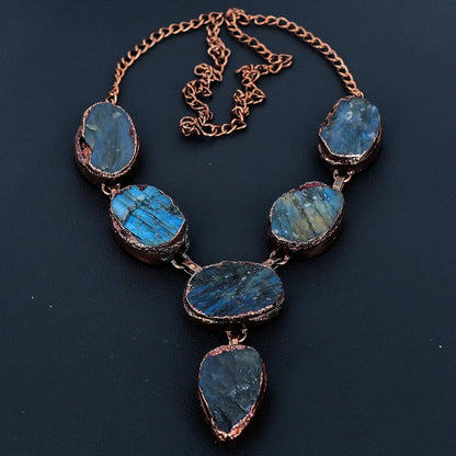 Rough Labradorite Gemstone Necklace
