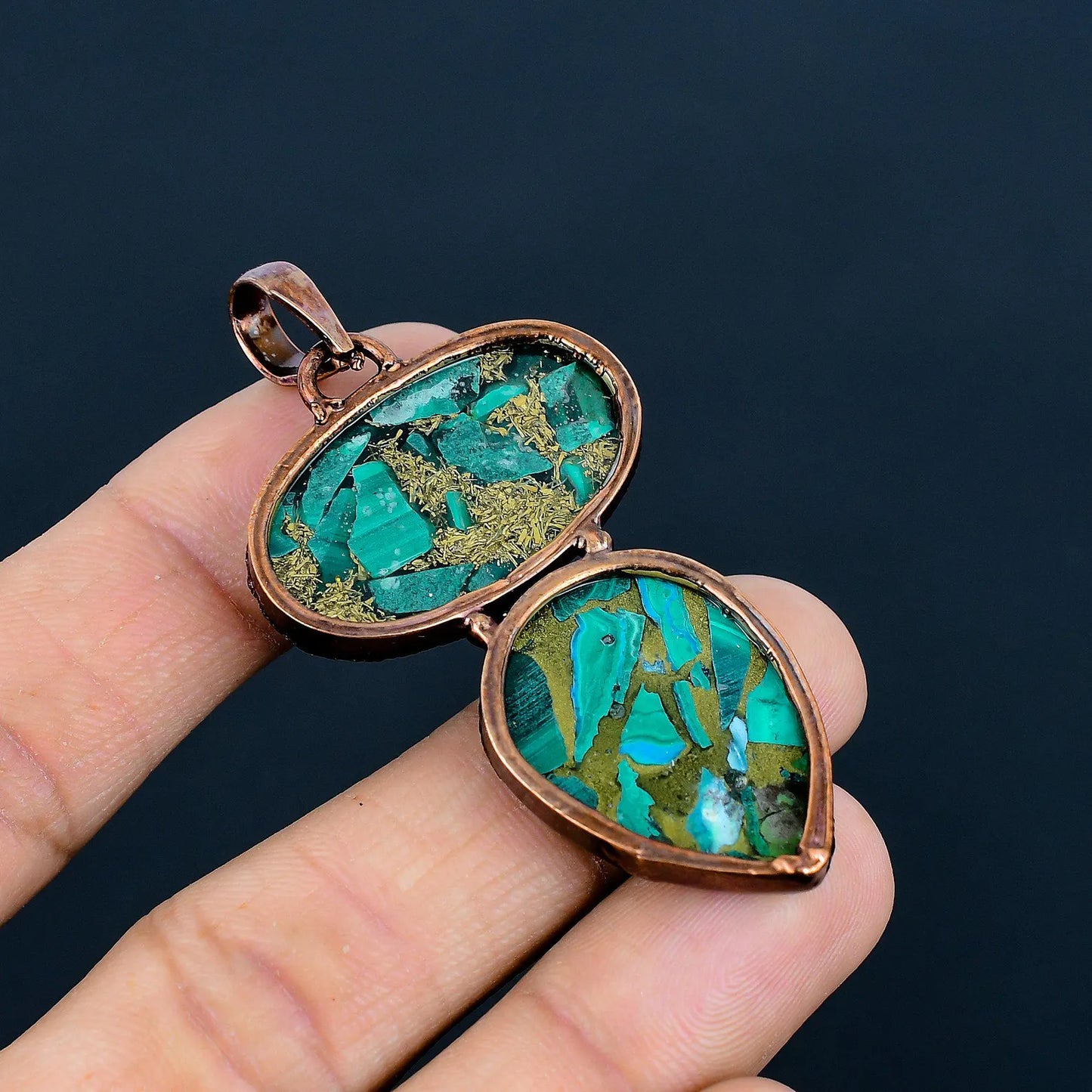 Copper Malachite Necklace