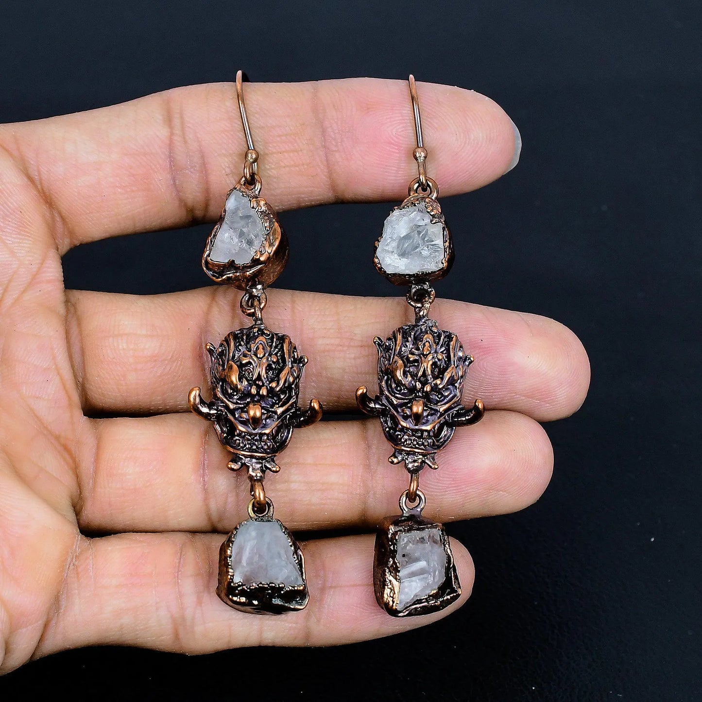 Clear Quartz Crystal Earrings