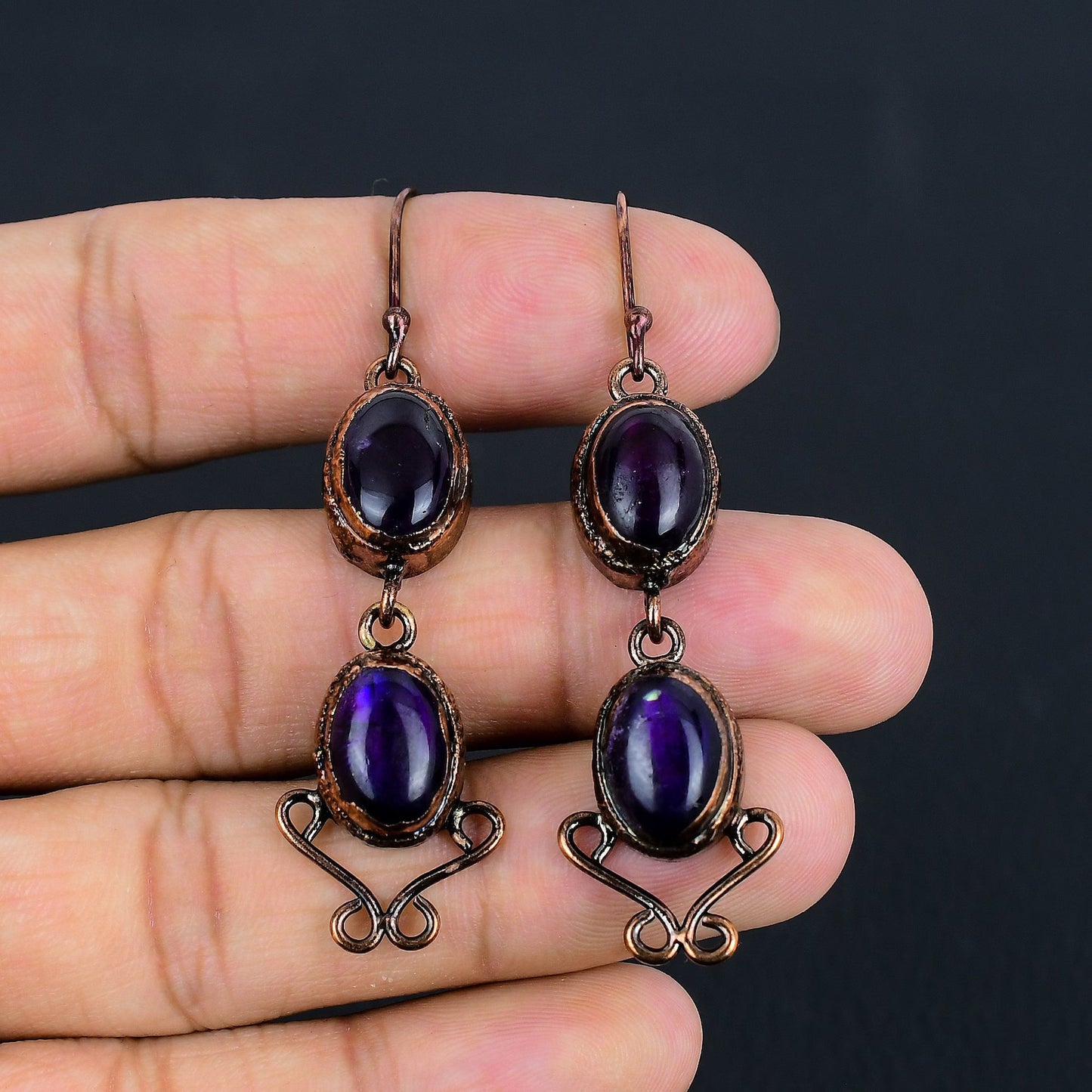 Purple Labradorite Earrings