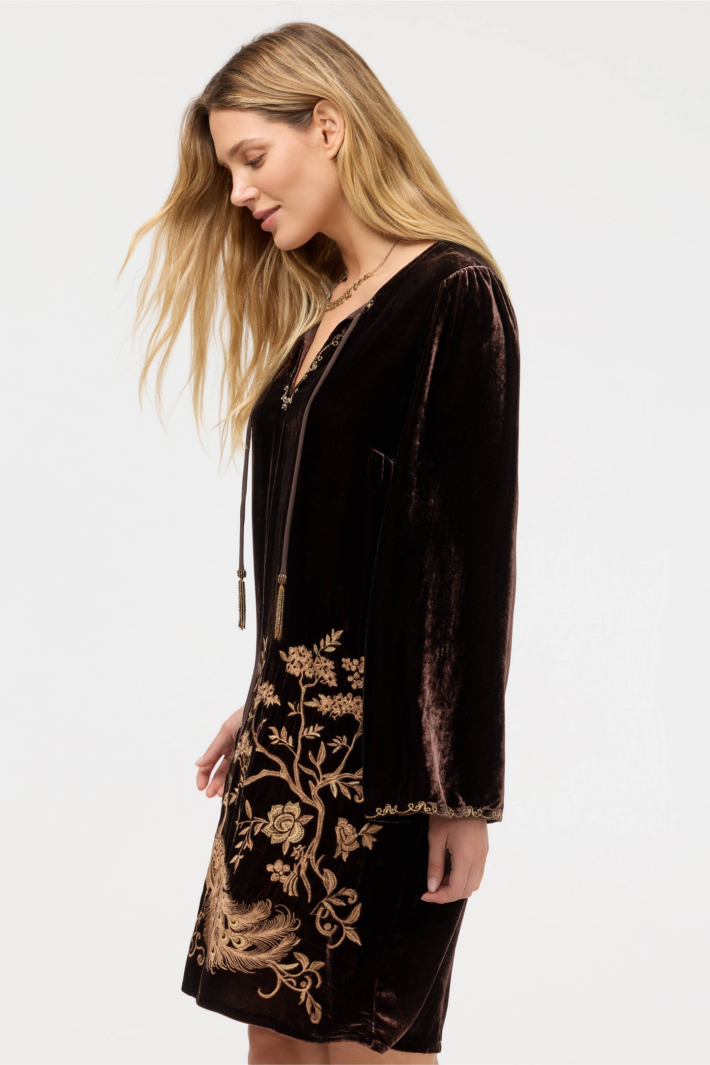 Kimono Sleeve Relaxed Dress - Molly - Chocolate