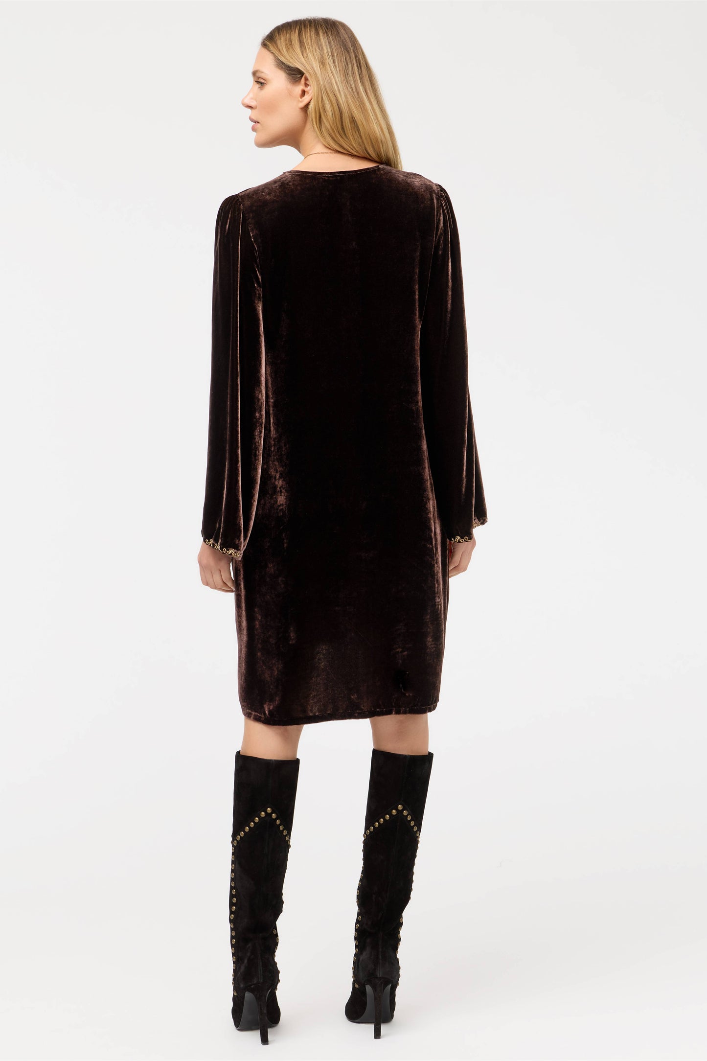 Kimono Sleeve Relaxed Dress - Molly - Chocolate