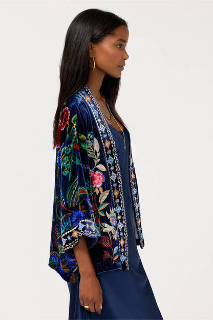 Velvet Cropped Kimono - Isolei