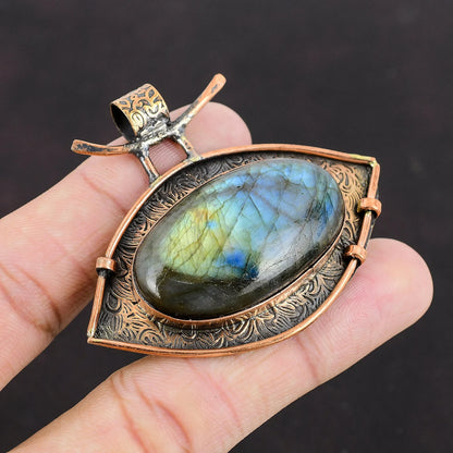 Labradorite Eye Pendant Necklace