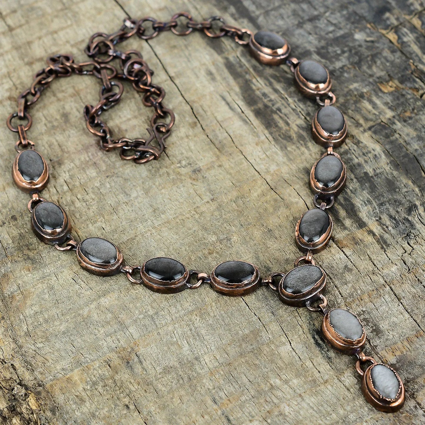 Silver Sheen Obsidian Necklace
