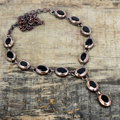 Faceted Black Onyx Necklace
