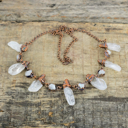 Rainbow Moonstone Raw Necklace