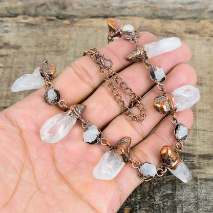 Rainbow Moonstone Raw Necklace