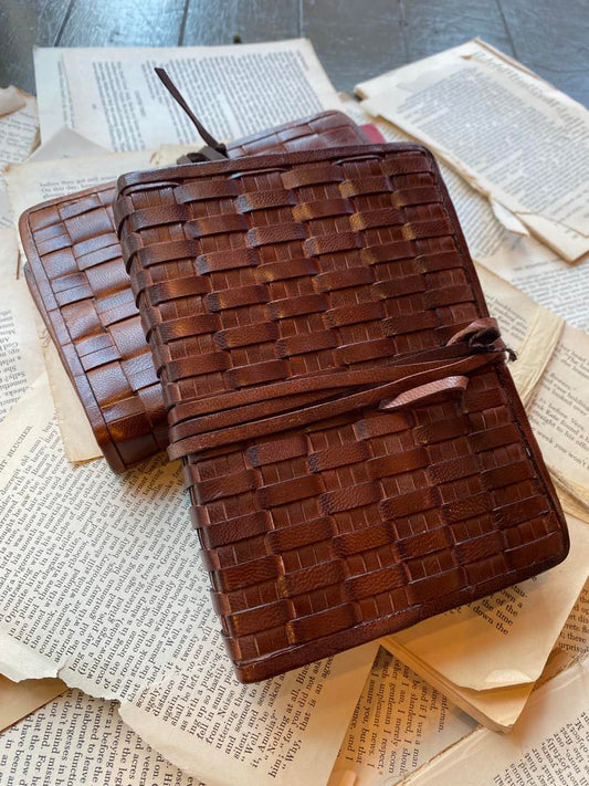 Vaughn Woven Leather Journal - Small - La De Da