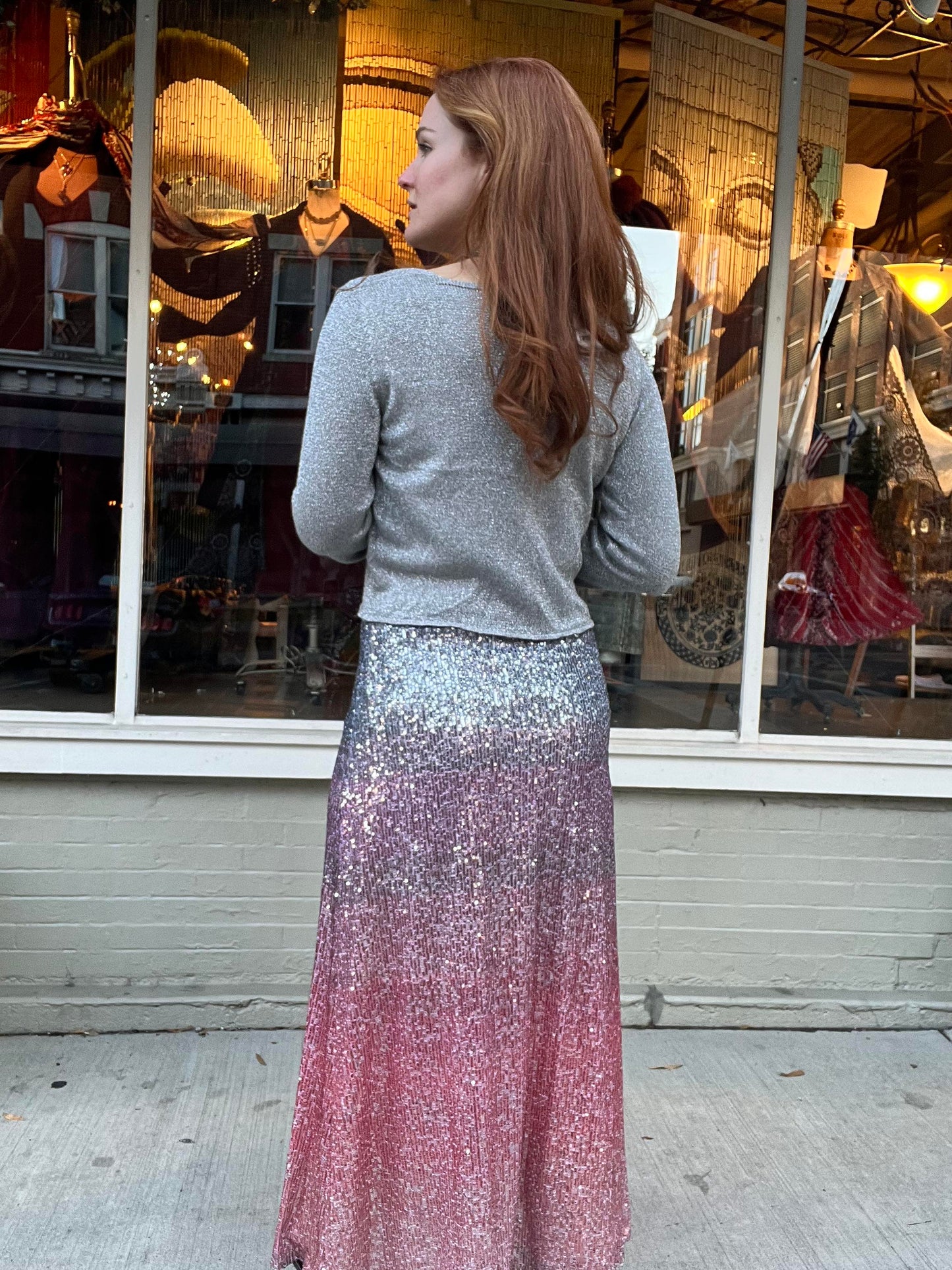 Silver Springs Combo Sparkly Cardigan Top
