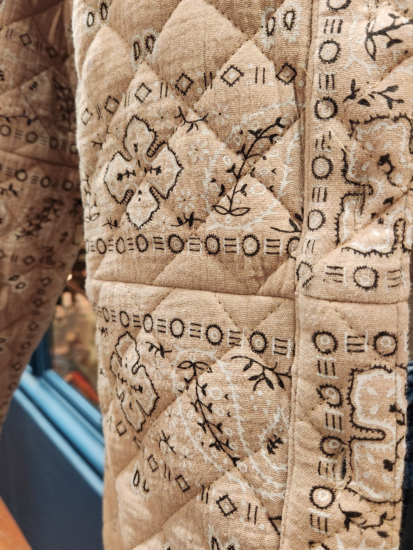 Bandana Quilted Shacket - Sand