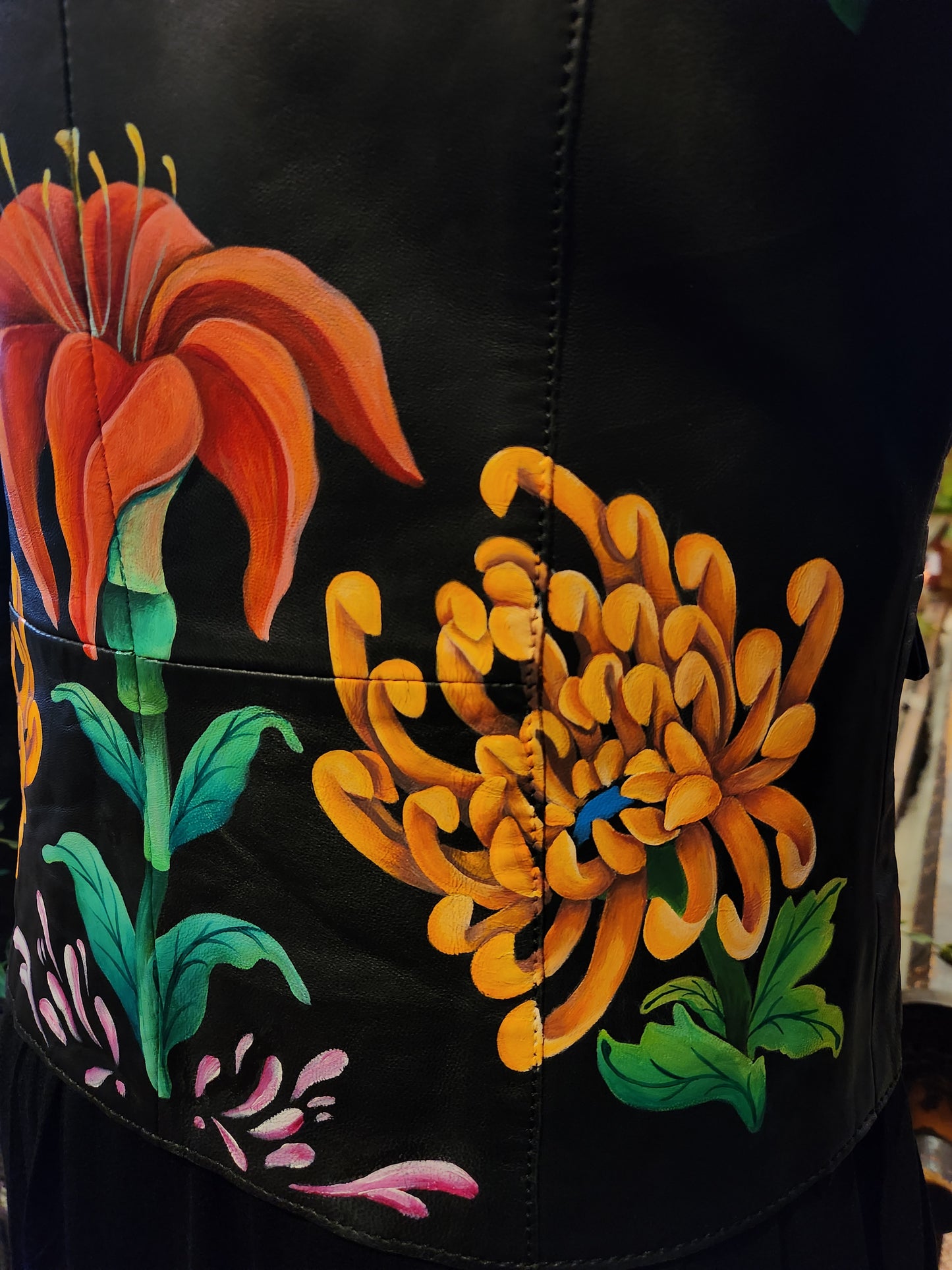 Blue Bird of Paradise Mauritius Leather Blazer - Jaelyn Beheler*