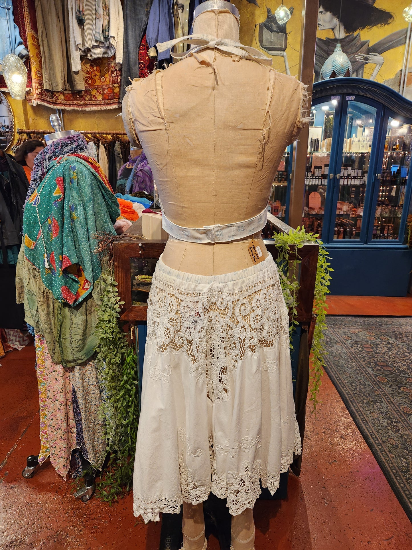 OOAK Bonnies Tablecloth Set - Skirt, Top, & Bandana