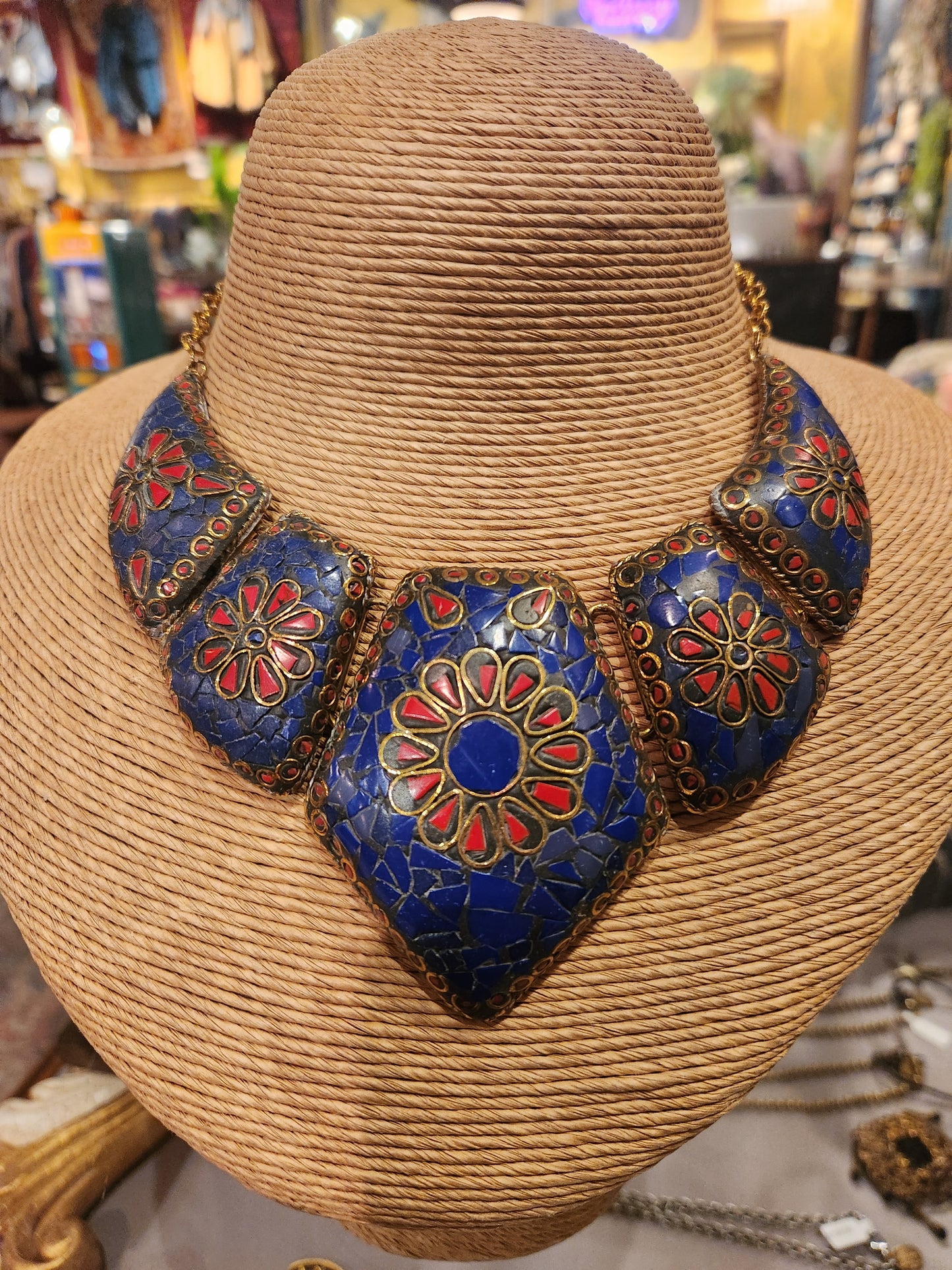 Lapis Lazuli Collar Statement Necklace