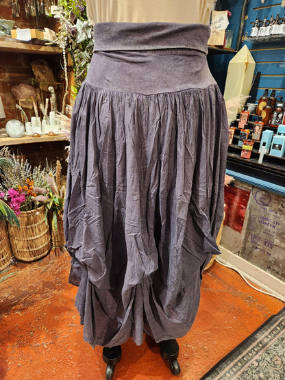 Plum Bubble Long Skirt