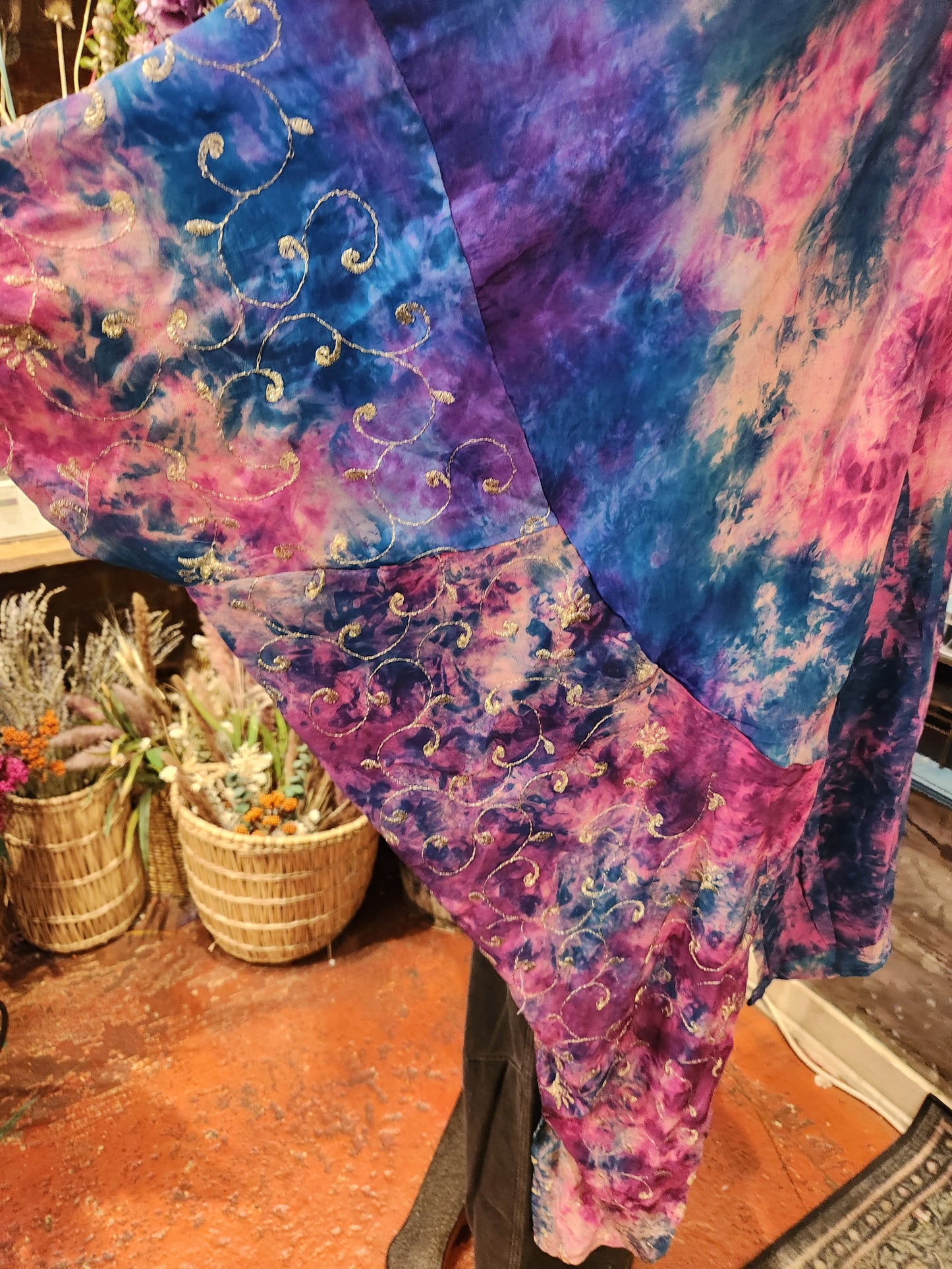 Crepe Sari Summer Nirvana Button Down