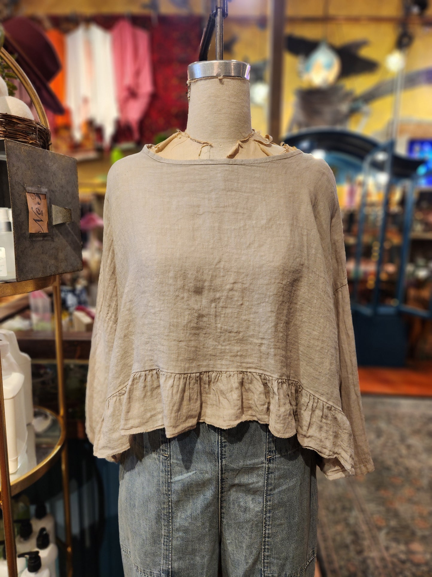 Ruffle Hem Crop Top