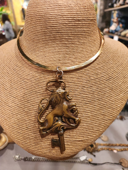 Lion Key Collar Necklace
