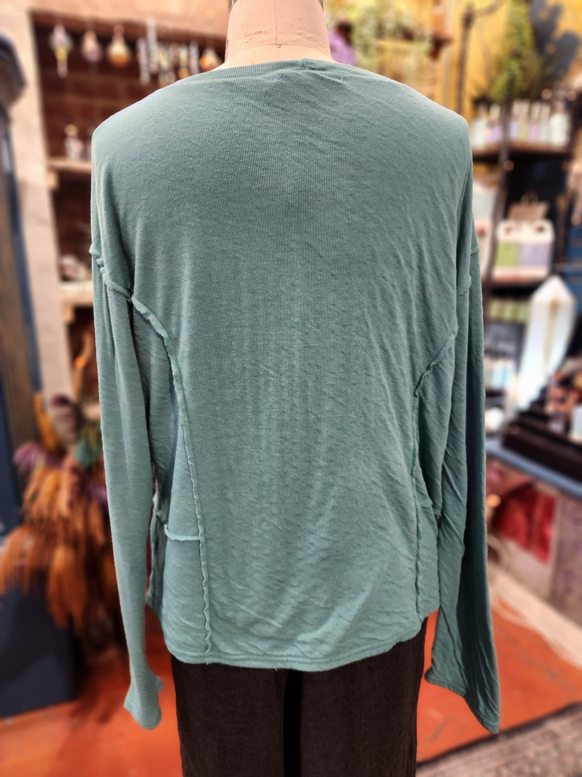 L/S Raw Edge Top - Riviera