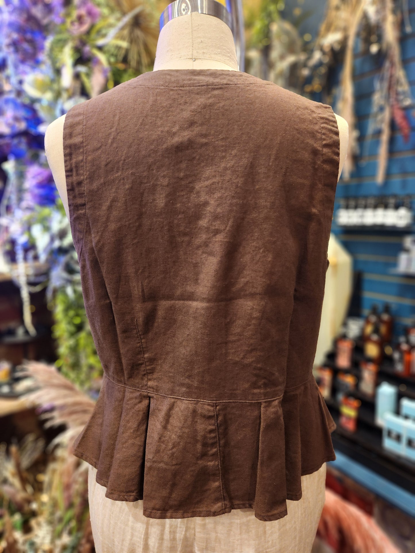 Kleen Linen/ Cotton Tucks Vest