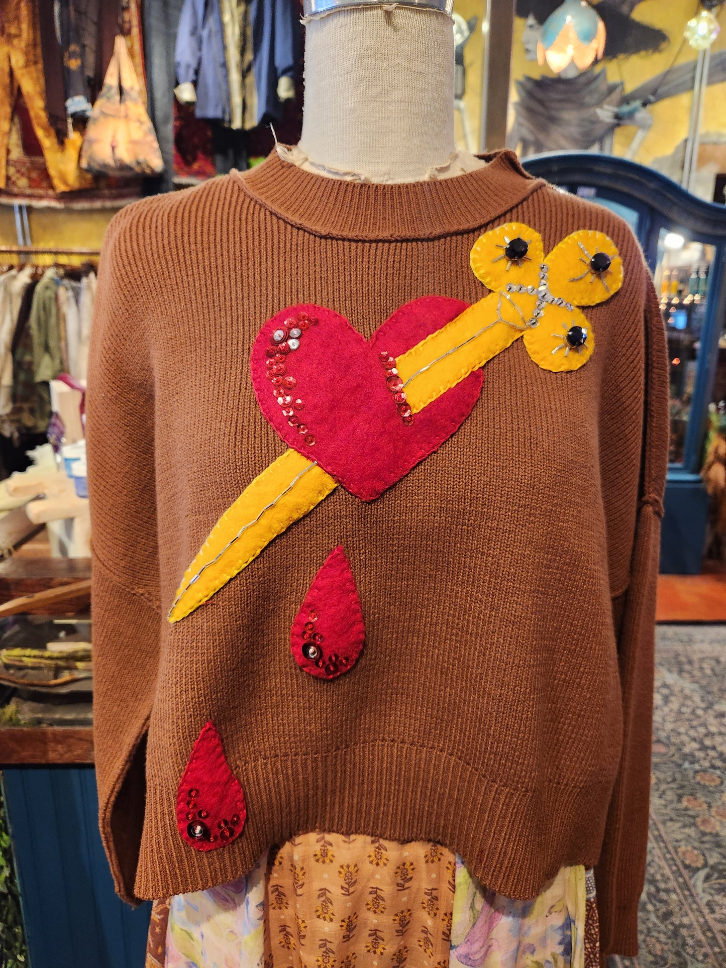 Pierced Heart Sweater - Christine Strait*
