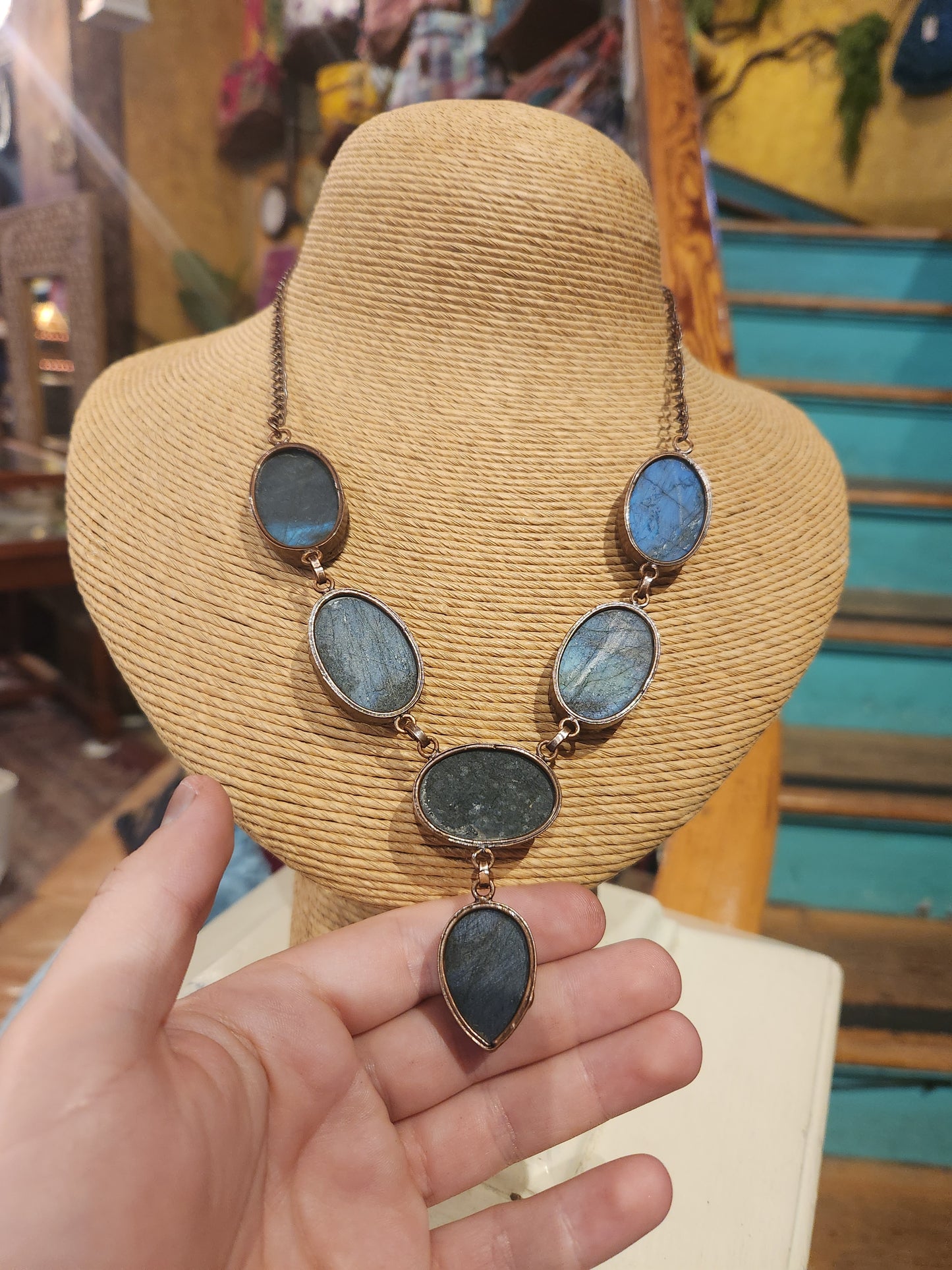 Rough Labradorite Gemstone Necklace