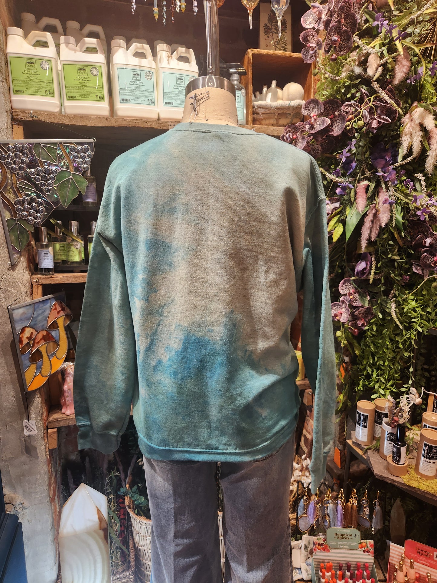 Hand-Dyed The Cure Graphic Print Sweatshirt