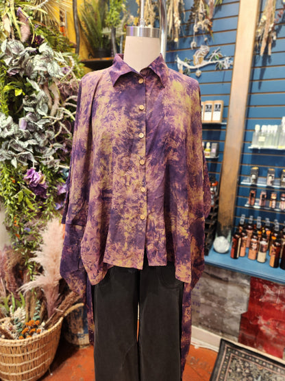 Crepe Sari Summer Nirvana Button Down