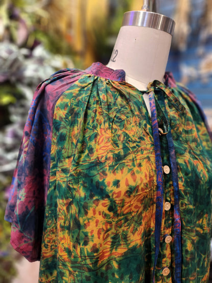 Crepe Sari Summer Woodstock Duster