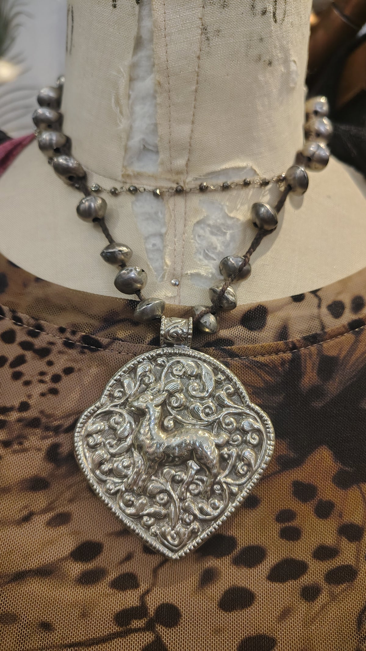 Silver Deer Necklace