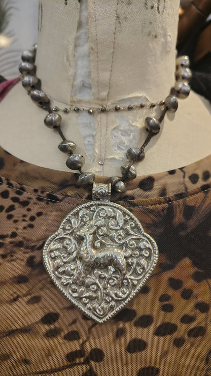 Silver Deer Necklace