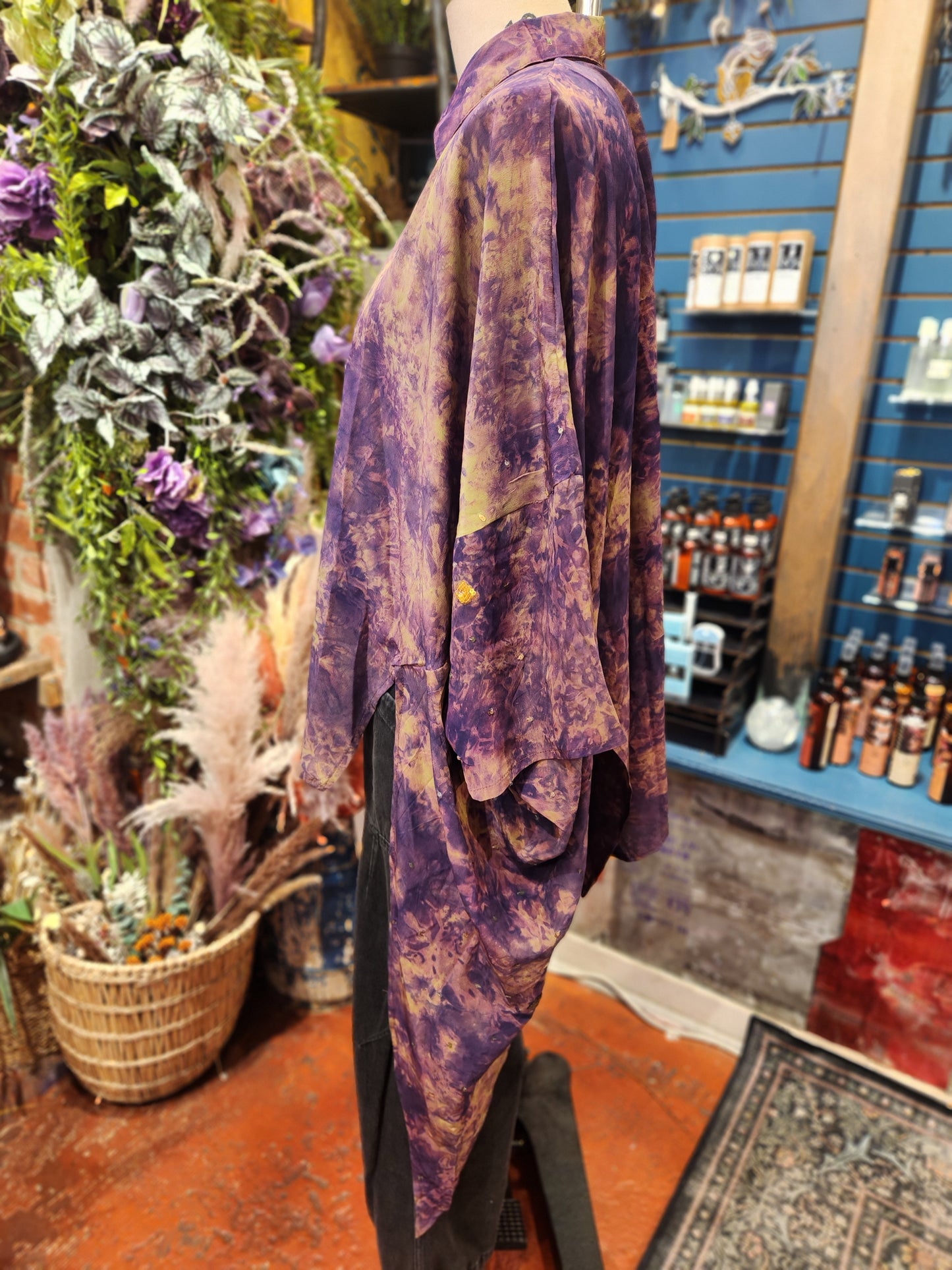 Crepe Sari Summer Nirvana Button Down