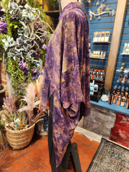 Crepe Sari Summer Nirvana Button Down