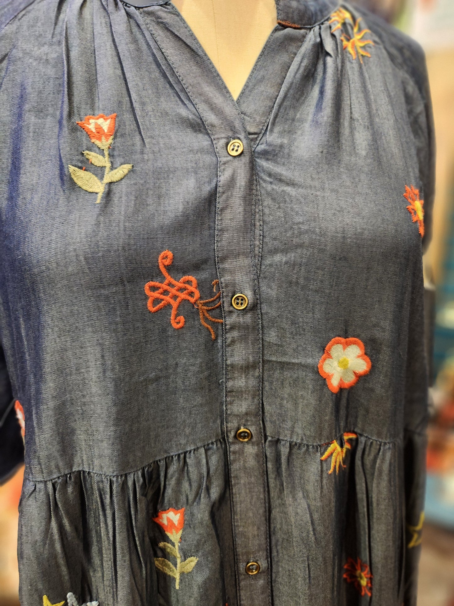 Seize the Symbols Denim Dress