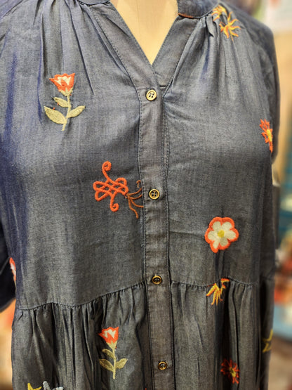 Seize the Symbols Denim Dress