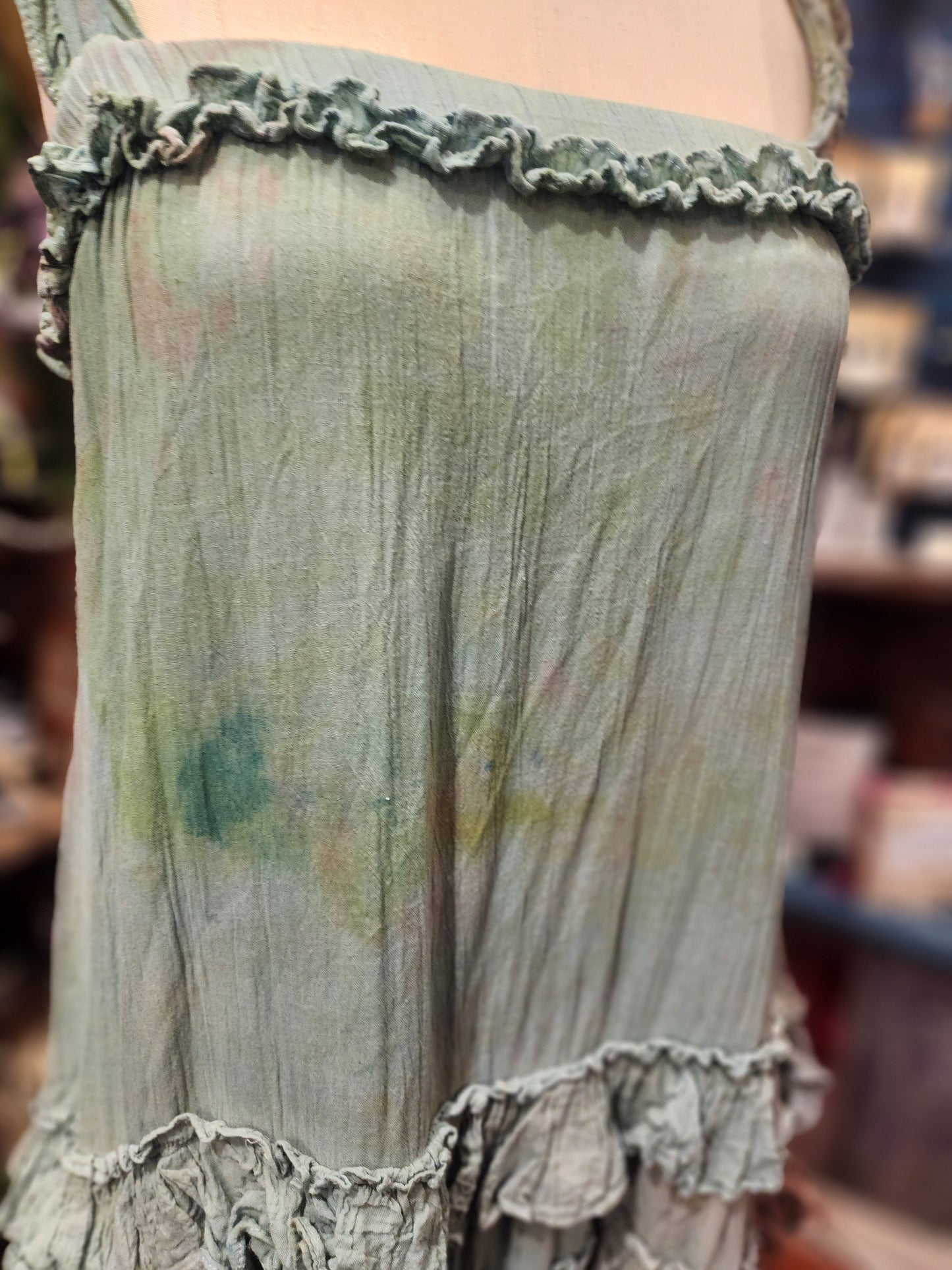 Mint Chip Ruffle Dress