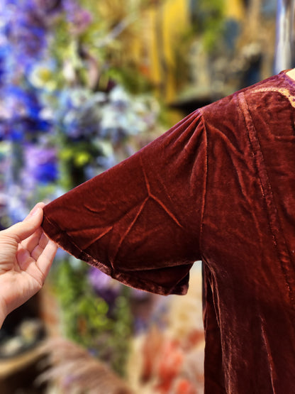 Velvet Yoke Blouse