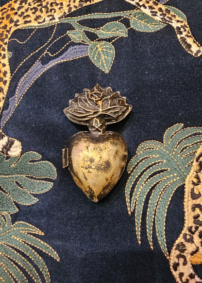 Sacred Heart Skull Pendant