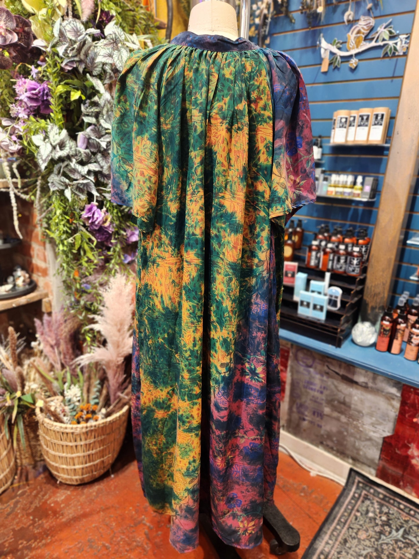 Crepe Sari Summer Woodstock Duster