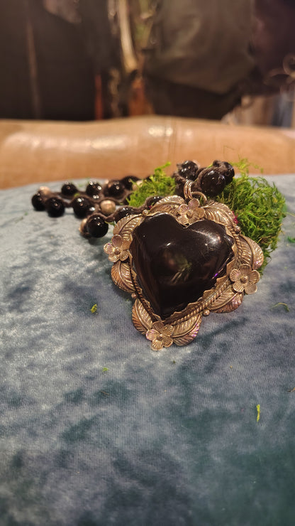 Onyx Heart Necklace