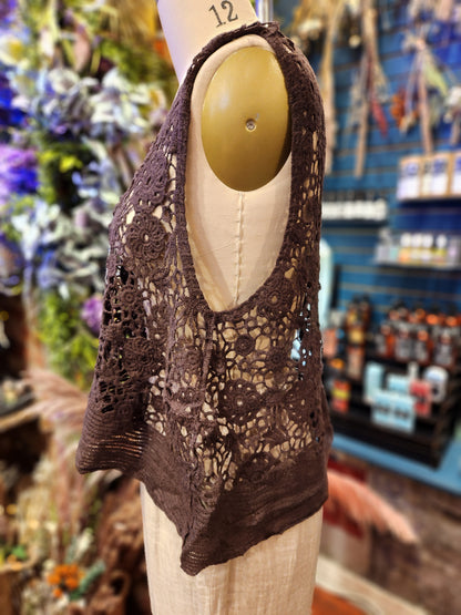 Crochet Knit Pullover Vest for Women - One Size