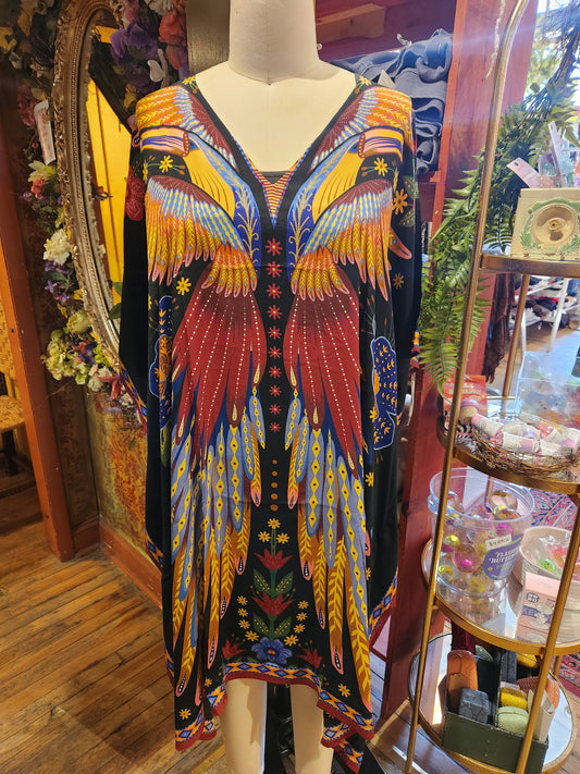 Blue Multicolor Kaftan - Free size