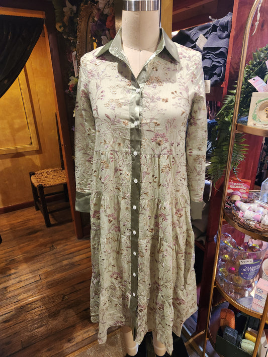 Floral Print Duster Dress