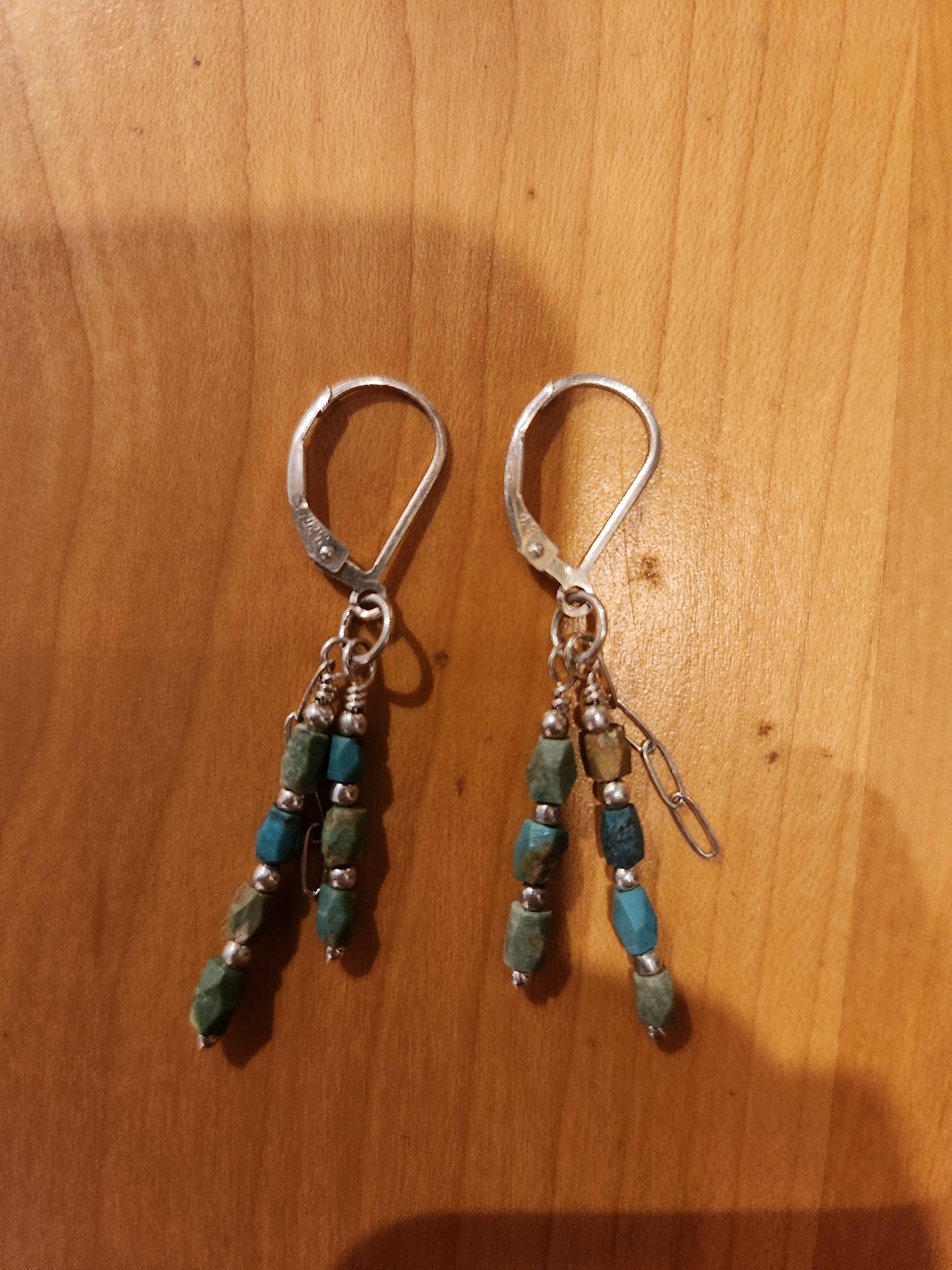 Beaded Strand Earrings - Sterling Silver