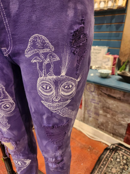 Traumatism Art Purple Grin Skinny Jean