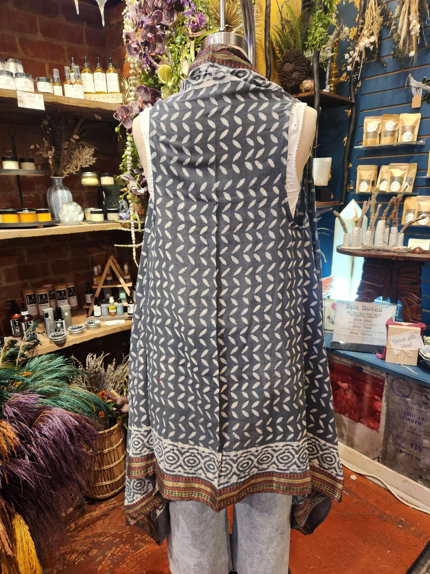 Bagru  Long Vest ( multiple colors available )